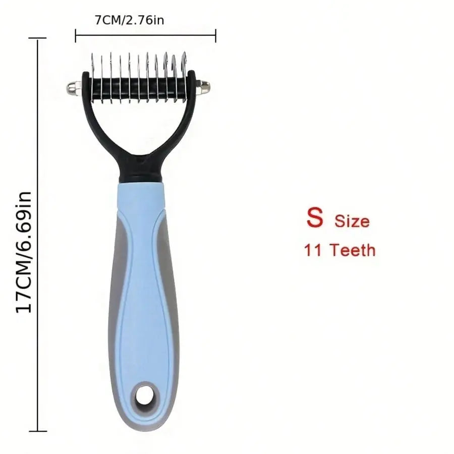 Pet Hair Comb Tool, Dual-Sided Knot-Free Brush for Dogs and Cats, Essential Grooming Supplies, Easy-To-Use Pet Care Accessory