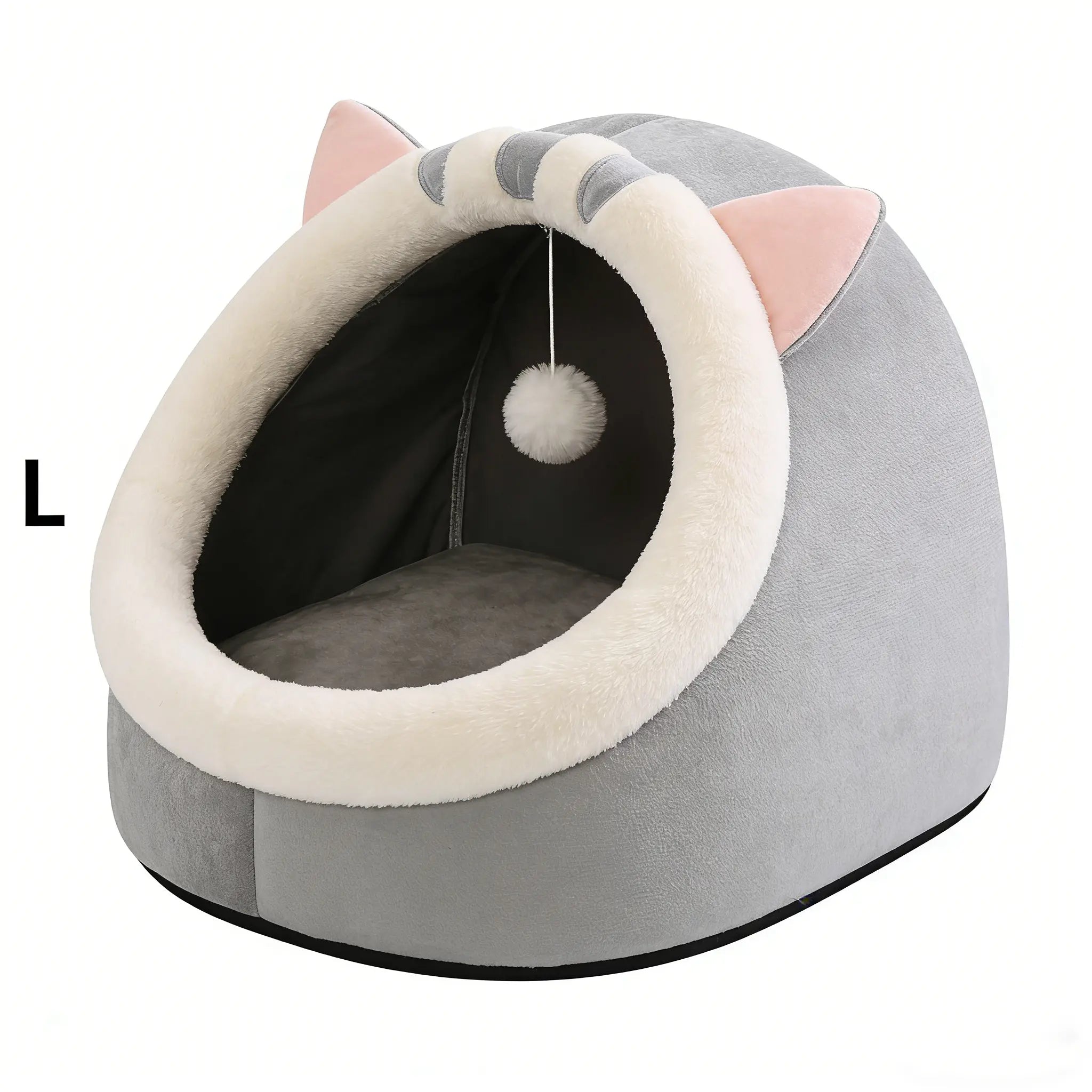 Rescue Kitten Bed-Cozy Cat Cave Bed, Plush Enclosed Soft House for Indoor Cats, Warm Fleece Interior, Washable & Collapsible, Calming Hideaway for Small Cats & Kittens