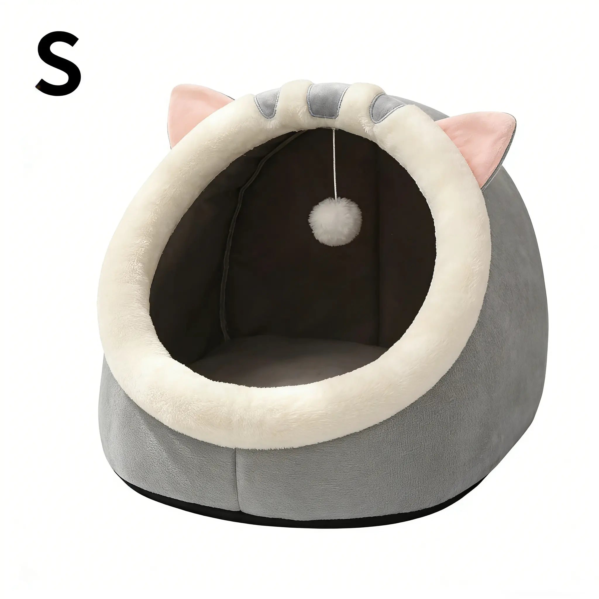 Rescue Kitten Bed-Cozy Cat Cave Bed, Plush Enclosed Soft House for Indoor Cats, Warm Fleece Interior, Washable & Collapsible, Calming Hideaway for Small Cats & Kittens